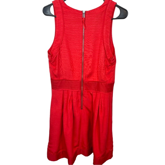 🥑5/$25 A|E Armani Exchange red zip fit & flare dress sz 10 - Picture 2 of 6